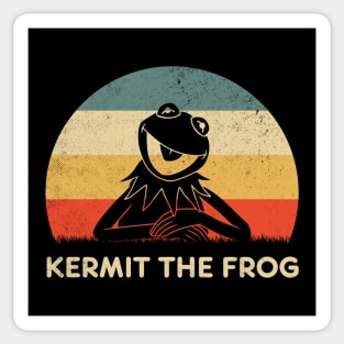 Sunset Kermit The Frog Hello Sticker